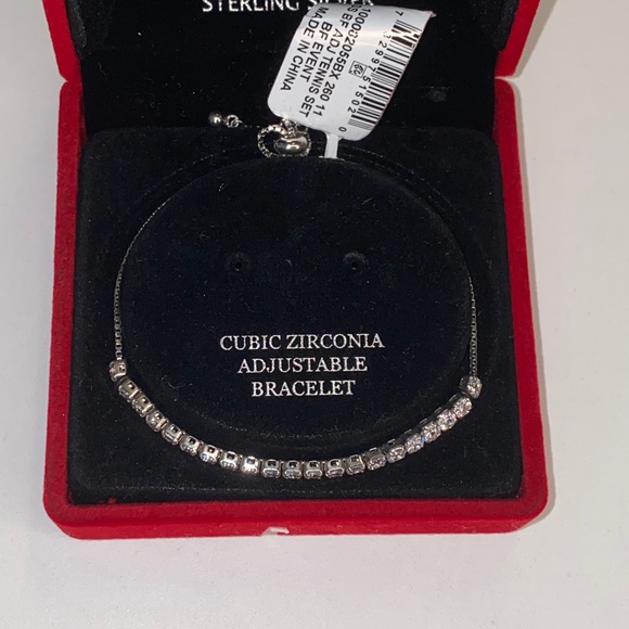 Adjustable Tennis Bracelet - CZ & Sterling Silver - Picture 2 of 9
